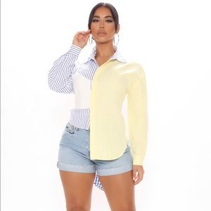 FASHION NOVA STRIPED SHIRT NWT